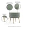 Manhattan Comfort Bailey Ottoman in Sage Green with Gold Feet, 2PK 2-OT003-SG - alternate 8